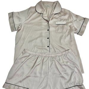 EKOUAER WOMEN 2PC SHORTS PAJAMA SET LIGHT PINK SIZE XXL, PRE-OWNED